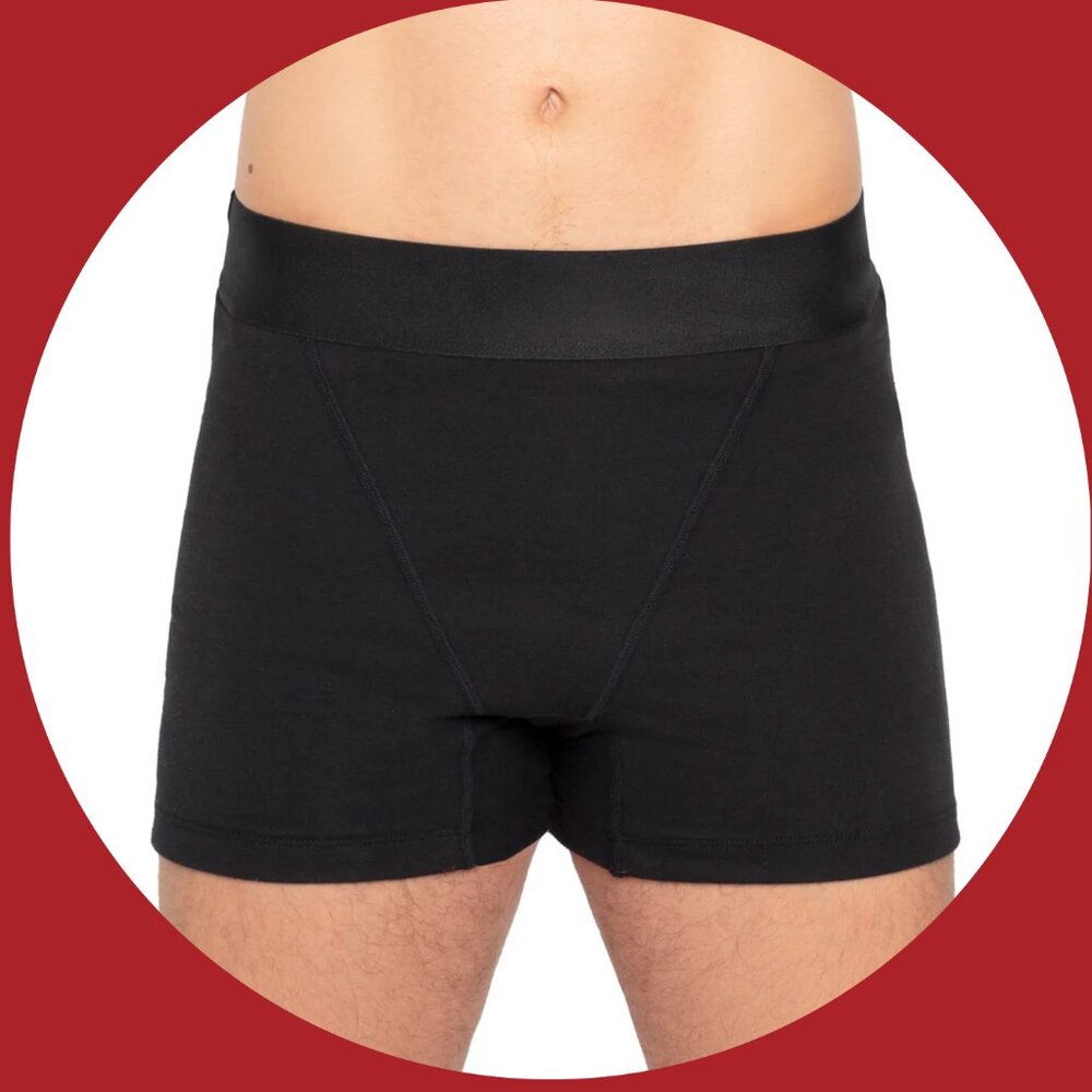 The Period Company Boxer Organic Cotton Heavy Flow Black Small